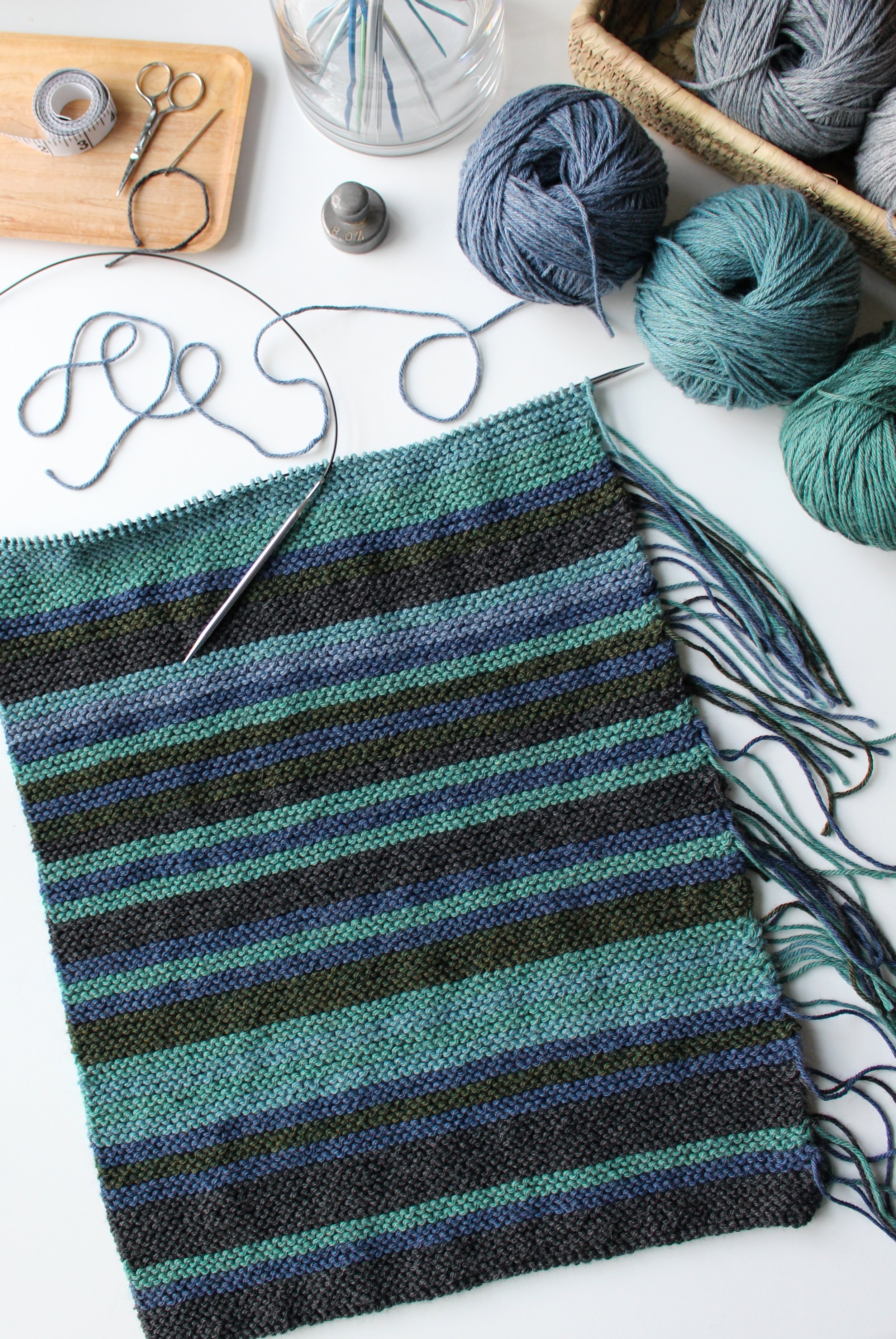 Free Pattern: How to Knit a Garter Stitch Temperature